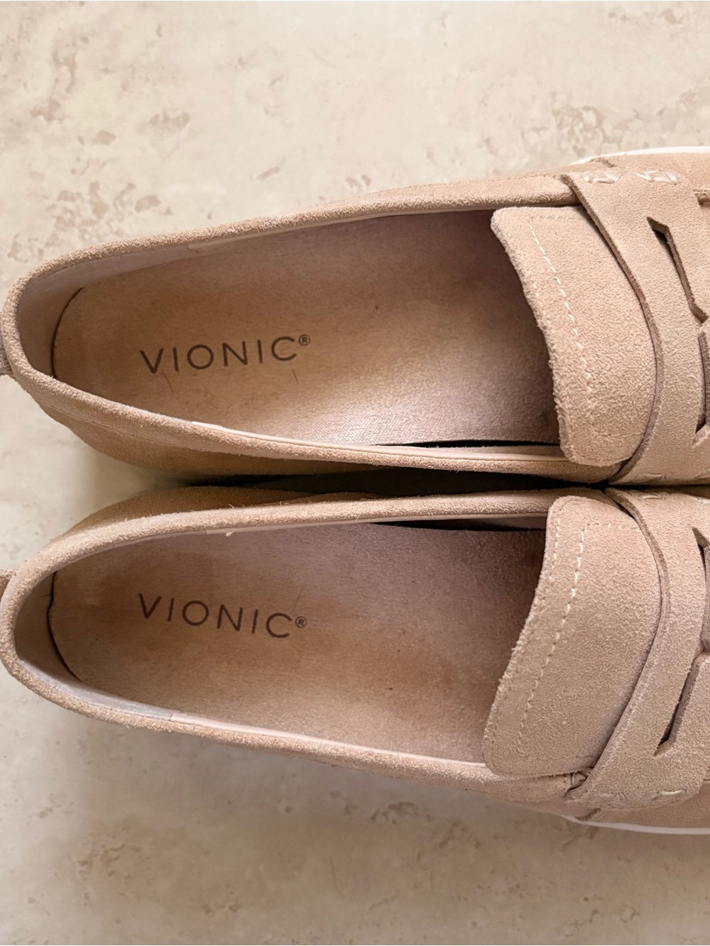 VIONIC Uptown Slip On Penny Loafers | Suede Sand | Size 11 - Picture 6 of 8